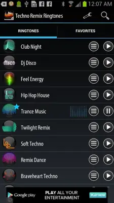 Techno Remix Ringtones android App screenshot 0